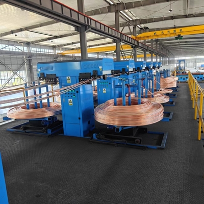 Máquina de fundición continua económica y de cobre para barras y perfiles de cobre libres de oxígeno